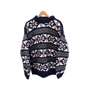 Vintage 100% Wool Hand Made Ishka Sweater Ecuadorian Pullover Artesanias